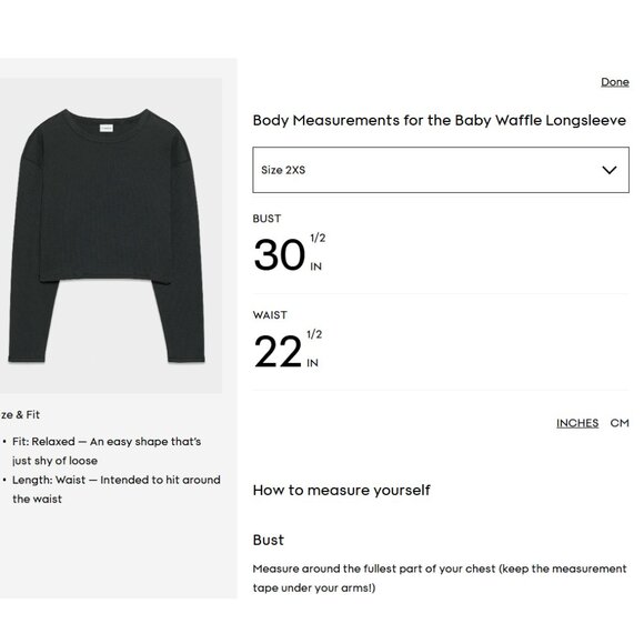 Aritzia Sunday Best | Baby Waffle Longsleeve In Grey - Picture 11 of 11